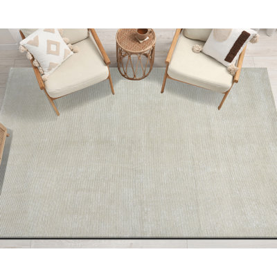 Tapis noué à la main ivoire / gris