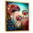 Toile avec cadre flottant or