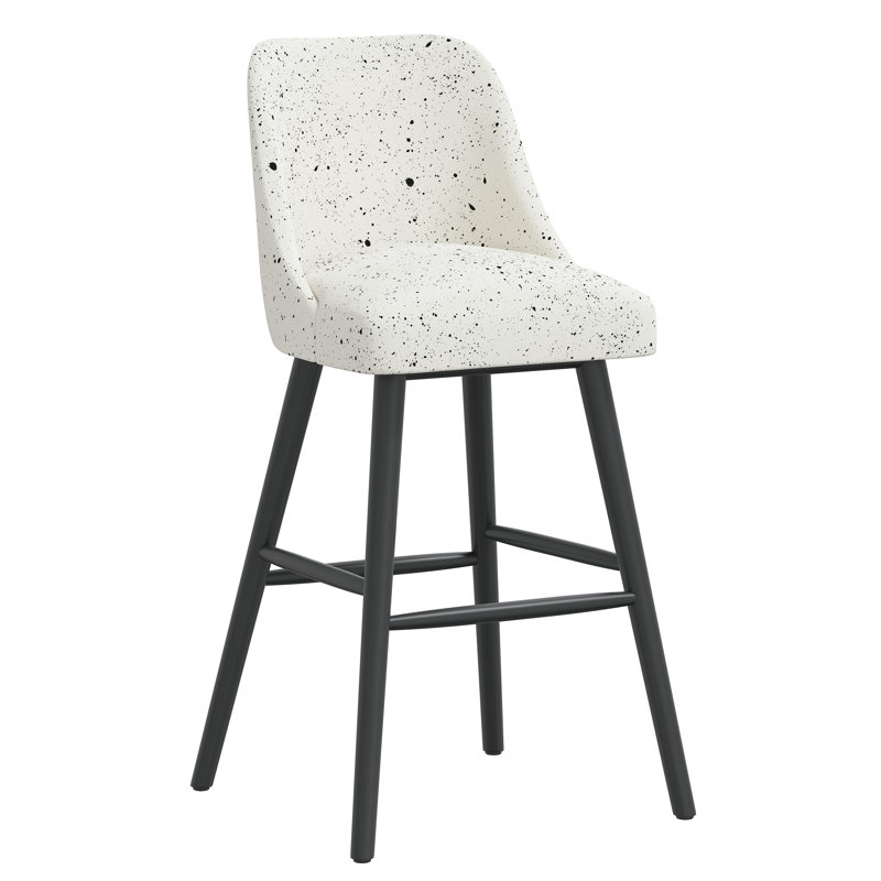 Lozelle Counter & Bar Stool, Natural, Bar Stool (31” Seat Height), Bella Light Gray Performance Velvet