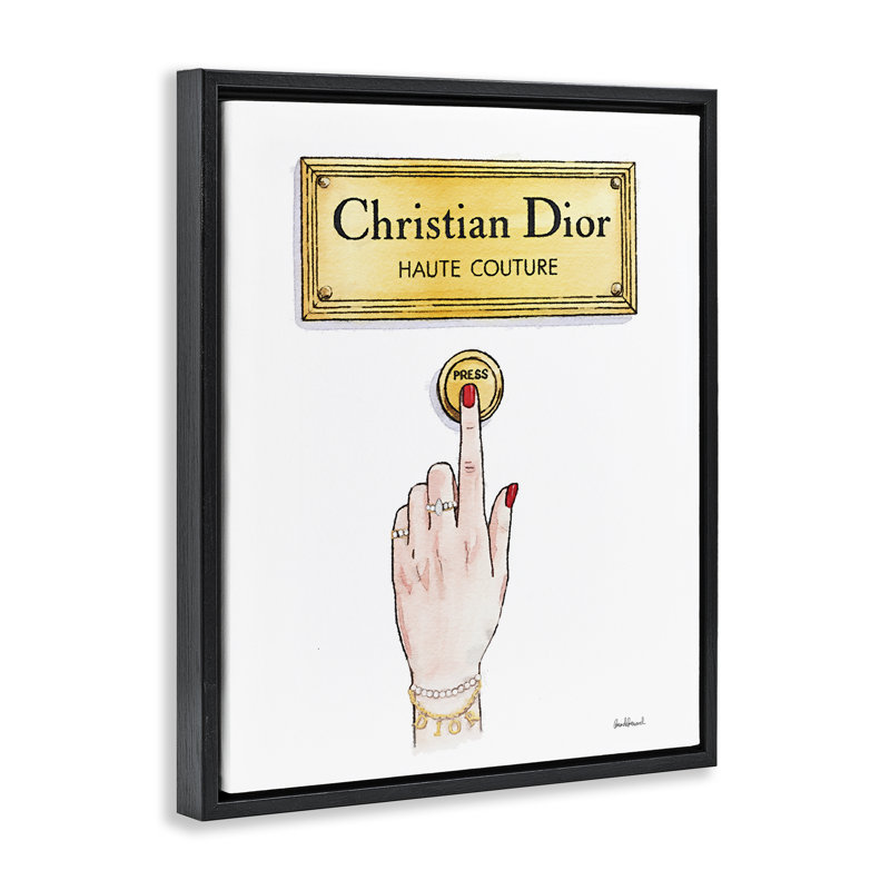Chic Brand Doorbell Floating Frame, design by Amanda Greenwood, Jet Black Floater Frame, 21" H x 17" W