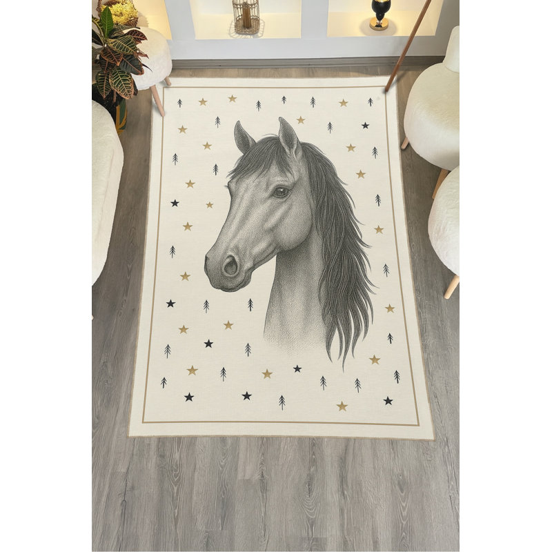 Tapis gris tissé Mosso, 2 pi 6 po x 4 pi 11 po