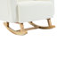 Chaise berçante en velours blanc crème Carden