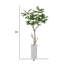 Arbre à fleurs 85,6 po artificiel en forme d'arbre à pain beige en fibre de pierre beige idéal pour l'intérieur et l'extérieur