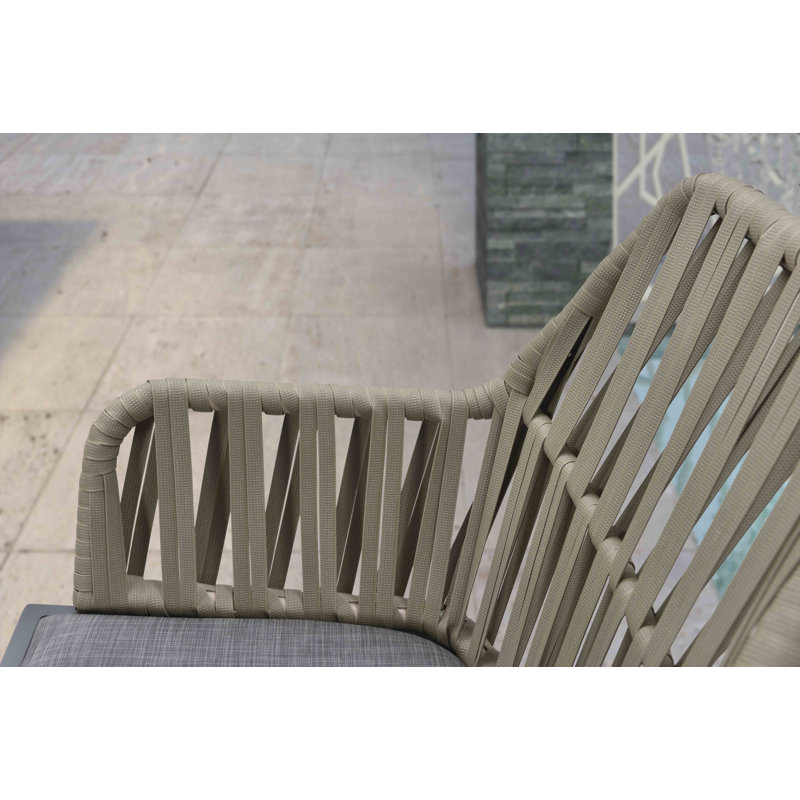Tabouret de comptoir avec dossier rembourré 24,41 po Wetumka, Gris