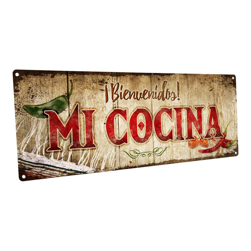Mi Cocina - impression sur métal, Métal, H 11,5 po x l 31 po x P 0,04 po