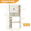 Armoire de rangement au-dessus de la toilette de 32 po, organisateur de salle de bain au-dessus de la toilette avec support pour papier hygiénique, support de toilette peu encombrant avec tablettes pour la salle de bain et les toilettes-2140238162