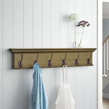 Beachcrest Home Ballinger Manufactured Wood + Solid Wood Wall 4 - Hook Wall  Mounted Coat Rack & Reviews - Wayfair Canada