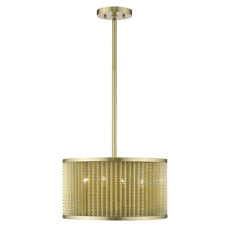 Luminaire suspendu tambour 4 lumières Connally