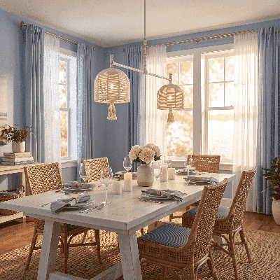 Lustre en coton 6 lumières Lunara par Breegan Jane