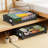 Under Bed Storage Containers With Wheels, 2-Pack XXL Rolling Storage Bins With Clear Lid And Lockable Wheels For Clothes, Shoes, And Seasonal Items-932663306-932663309