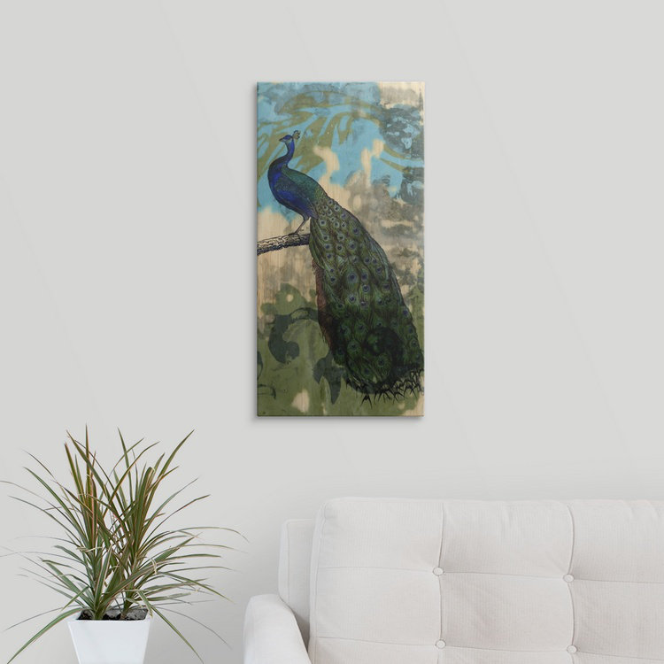 « ii » jennifer grolier, impression Rustic Peacock, H 24 po x l 12 po x P 1,5 po, Toile