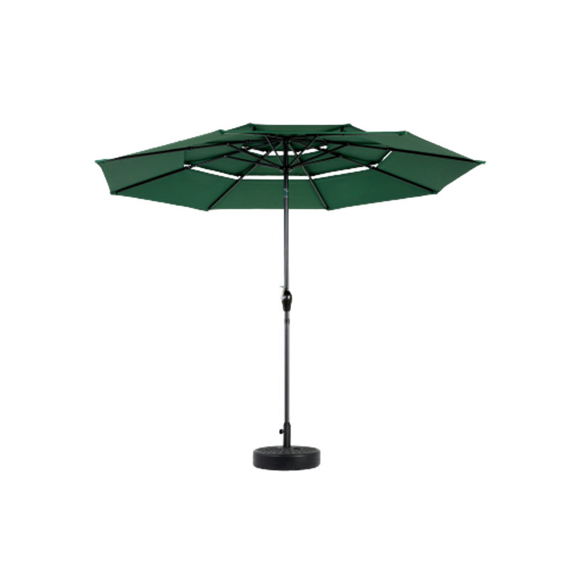 Parasol 3 niveaux à inclinaison automatique, Vert foncé
