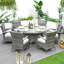 6 - Person Wicker Patio Dining Set with Round Table , Cushions Included-1660767671-1660767656