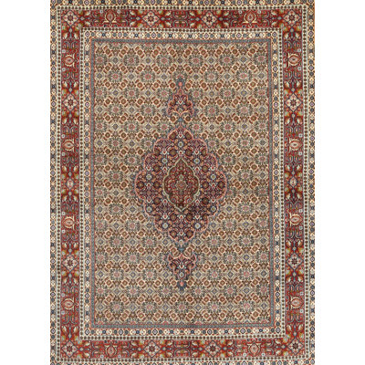 Tapis traditionnel rouge / brun / gris