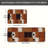 Brown White Cowhide Patchwork Kitchen Mats, 2-Piece Set Rustic Rugs For Kitchen & Cabin