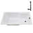 66'' x 34'' Acrylic Soaking Drop-In Bathtub, Drain Included-97544472
