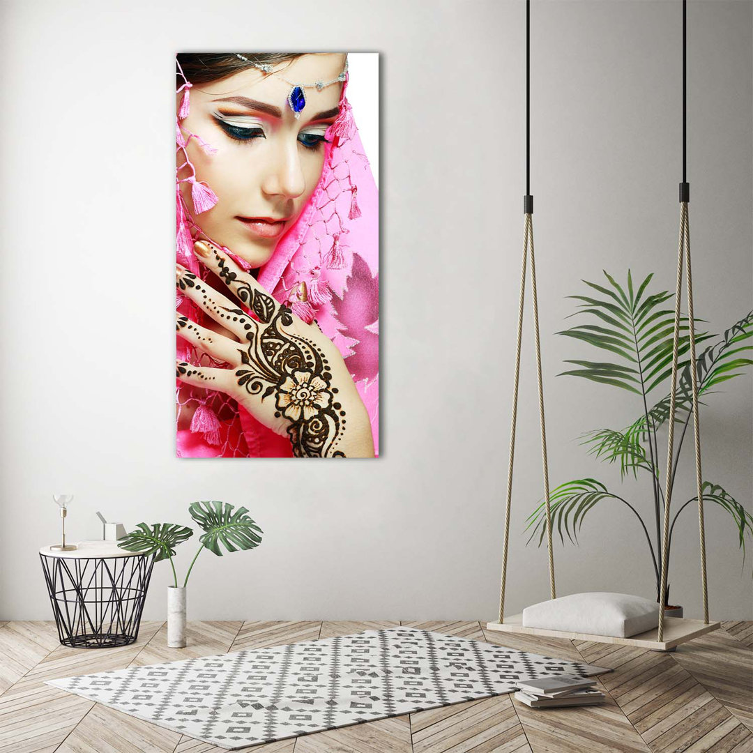 Indische Frau - Kunstdrucke auf Leinwand - Wrapped Canvas