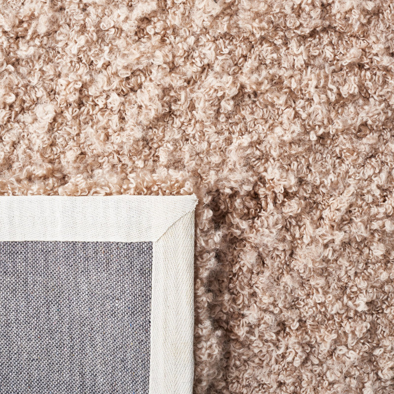 Tapis de couleur unie à poils longs touffeté à la main Victorino Performance, Rectangle 4 pi x 6 pi