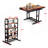 Medium-Size Rubber Wood Multifunction Convertible Dining Table,Transition Dining Table And Shelf For Home And Kitchen,Free Switch,Space-Saving For Any Need ,Wood Color Finish