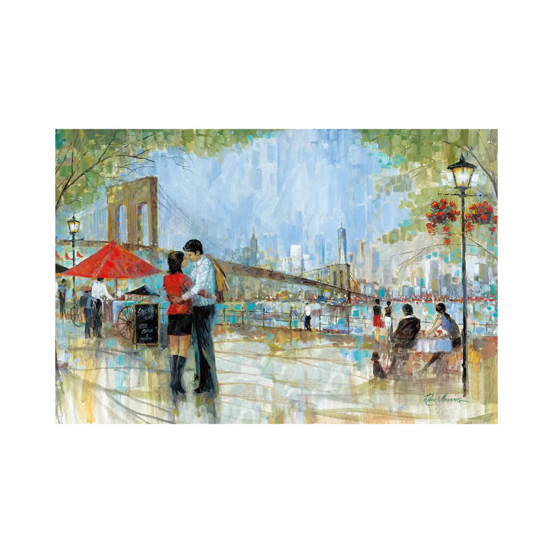 New York Romance II par Ruane Manning - reproduction d'art, H 8 po x l 12 po x P 0,75 po, Toile tendue, Aucun mat