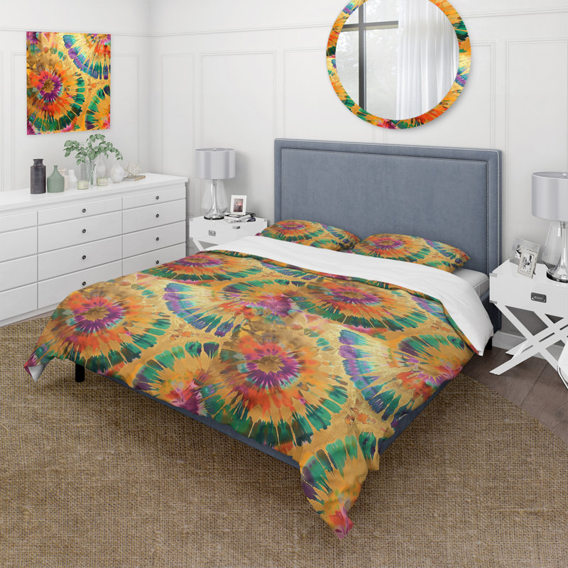 Ensemble de housse de couette vert et jaune Boho I - Boho, Housse de couette très grand et 2 très grandes t