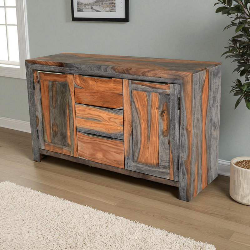 Goa Cube 120cm Solid Wood Sideboard