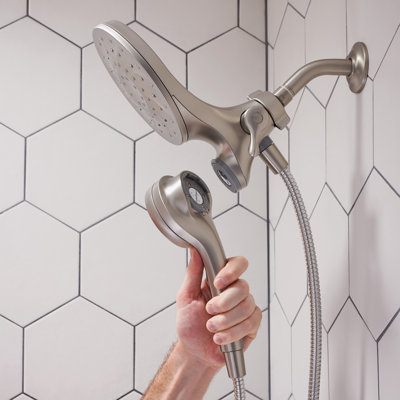 Moen Engage Tub and Shower Faucet with Magnetix Dual Shower Heads, Valve Included
