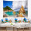 Tapisserie de costa paradiso de polyester, avec accessoires suspendus inclus-28500904