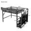 Lit mezzanine moderne en métal avec garde-robe et escalier 62 po x P 99,4 po x H 73,4 po Modern Loft-659261452