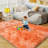 Ultra-Fluffy Soft Non-Slip Shaggy Rug Pet-Friendly Tie-Dye Orange Perfect for Living Rooms, Bedrooms, Nurseries, and Offices Indoor Area Rug-1523642918