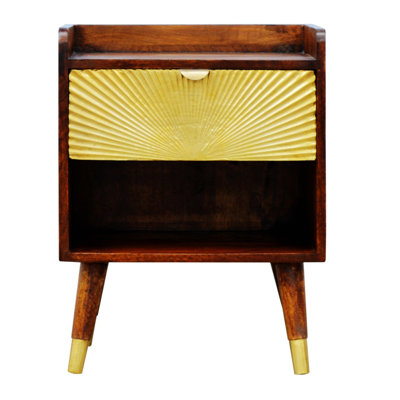 Durable Quality Drawer Wooden Nightstand Easy to Assemble