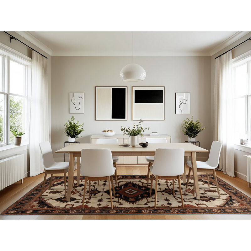 Tapis brun lavable à la machine, Rectangle 7 pi x 10 pi