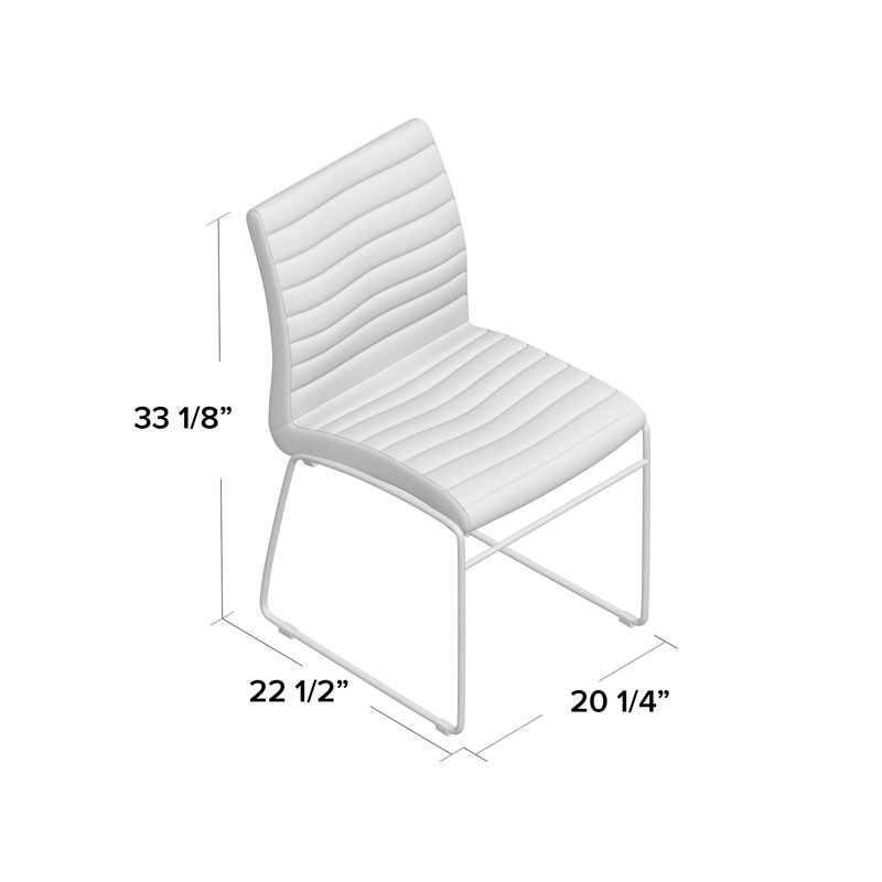 Chaise de salle à manger rembourrée Timmins, Noir