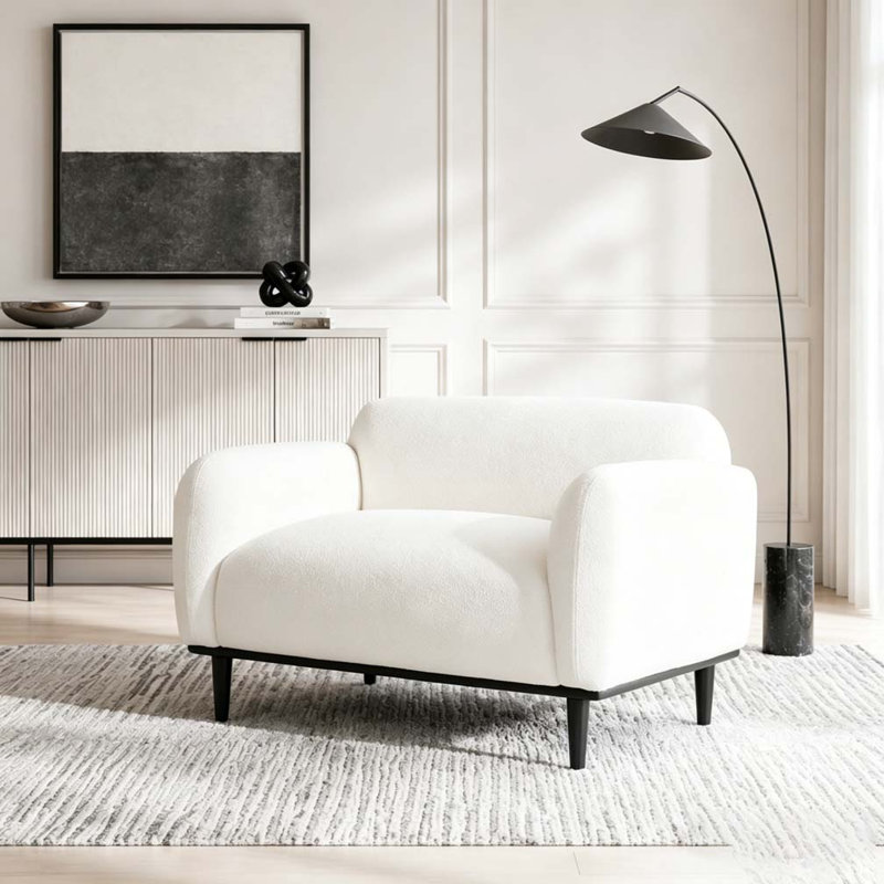 Canapé en tissu Bouclé, White