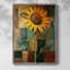 Reproduction encadrée FLORAL Series CDLxxxiv - bois massif-1209938822