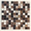 Carreau de mosaïque en matériau mixte 1 po x 1 po
