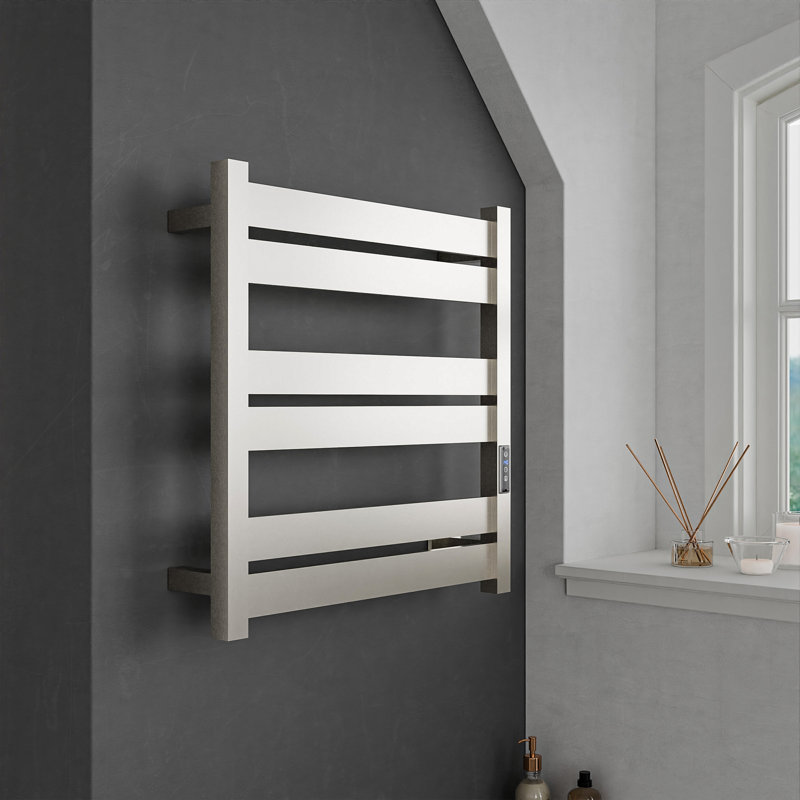 Brushed Nickel Wall Mounted 6-Bar Electric Towel Warmer