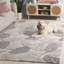 Laine touffetée à la main Jardin; Tapis d'intérieur floral en coton-117794495