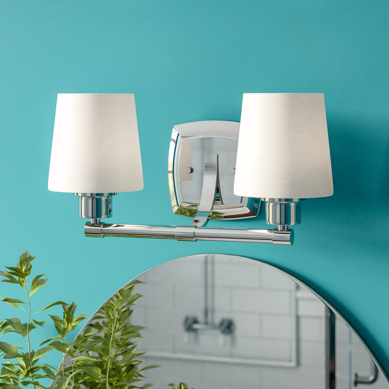 Éclairage pour salle de bain 2 lumières Anihya, Chrome poli