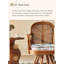 Fauteuil pivotant d'appoint en rotin tressé de style nordique pour le salon.