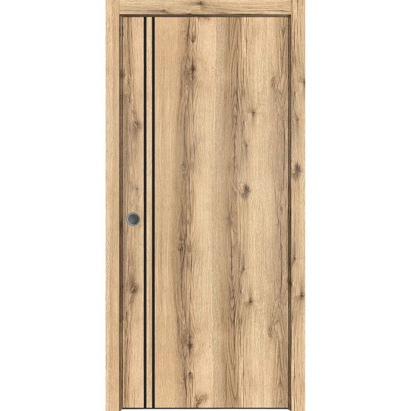 Portes françaises en bois massif massif, 28 po x 80 po, Chêne