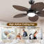 Ventilateur de plafond 44 "/ 52" à feuilles tropicales à intensité variable avec lumières DEL et télécommande-439252746-439240859