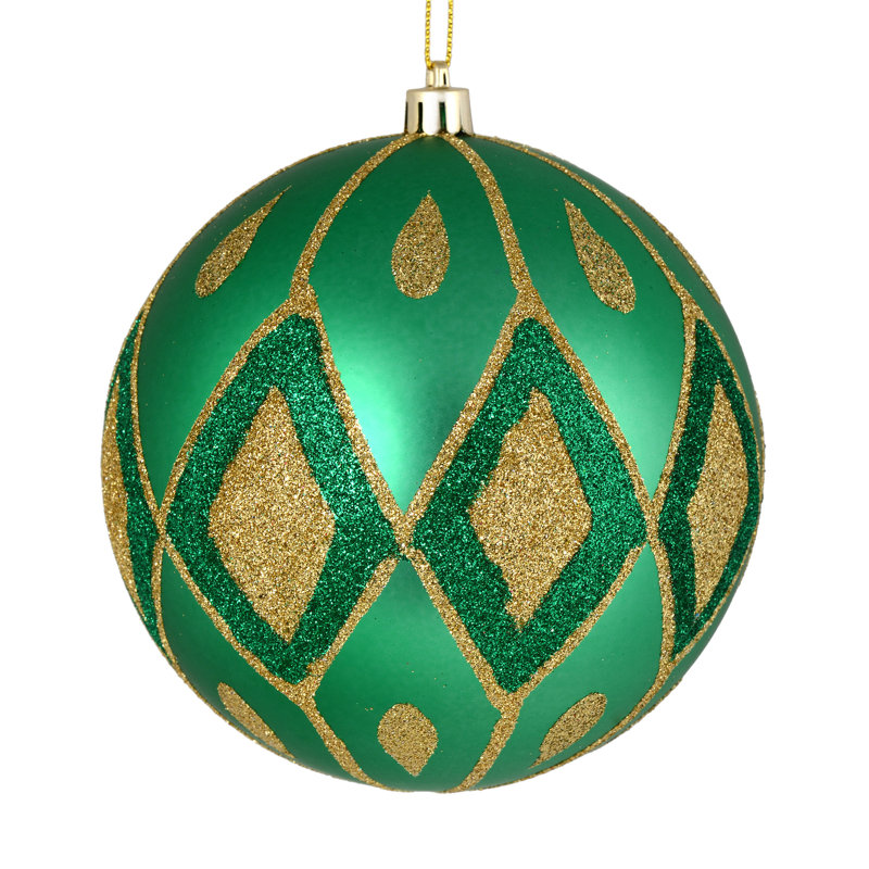 Ornement boule de diamant pailleté mat, Écume de mer