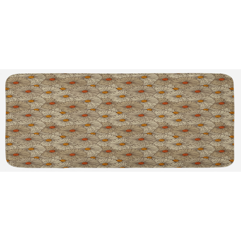 Tapis de cuisine croquis Gerbera