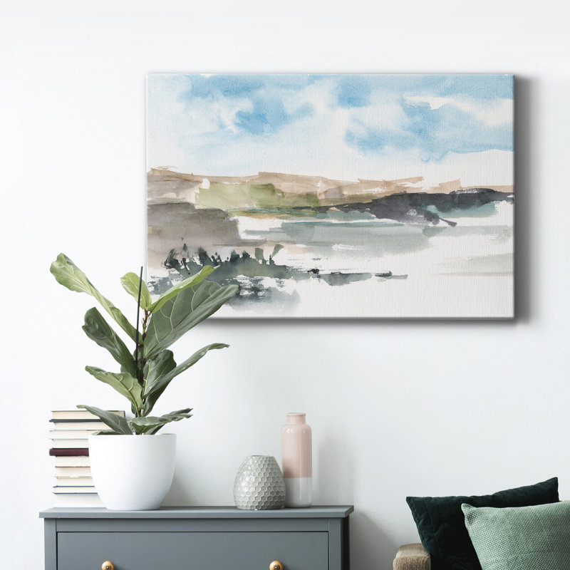 Western Lake Study I - Impression sur toile tendue, H 60 po x l 40 po x P 1 po