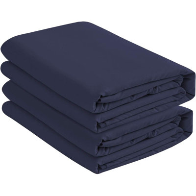 Ensemble de 4 draps-housses ajustables tout autour pour un ajustement parfait - draps 100% microfibre ultra douce et brossée deux fois, 36 po x 84 po x 12 po