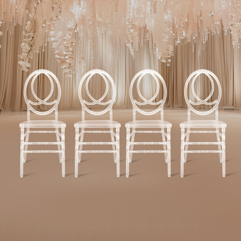 4 pièces, chaise de bureau transparente pour mariage, élégante et sophistiquée