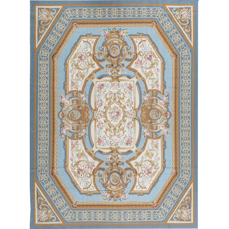 Hand-Knotted High-Quality Blue Area Rug