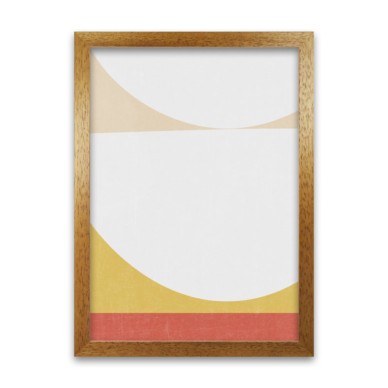 Shapes Colour Abstract B Original - Print, Oak Frame, 84cm H x 59cm W x 3cm D
