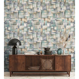 Crafted Glimmery Brush Design 27.9' L x 27.5" W Wallpaper Roll